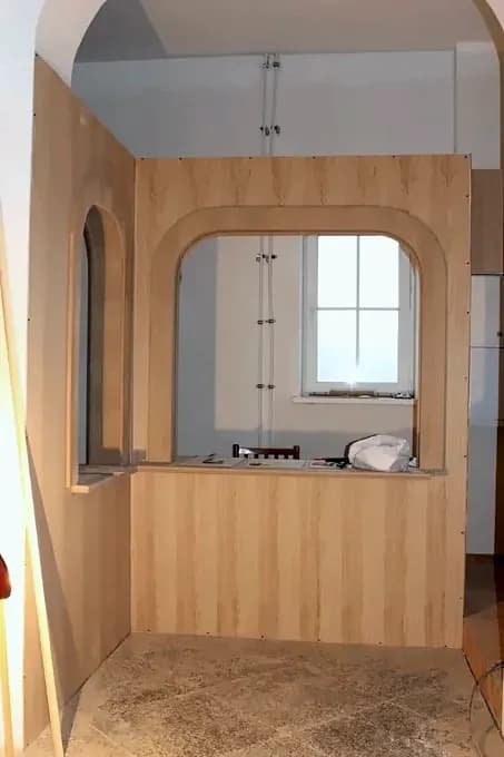 Деревянная конструкция в интерьере